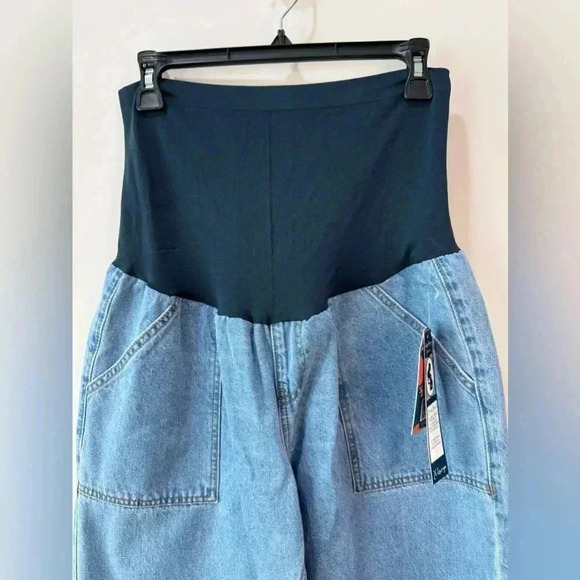 Indigo Poppy XL Maternity Jeans with Elastic Ankle and Belly Band - Picture 2 of 14